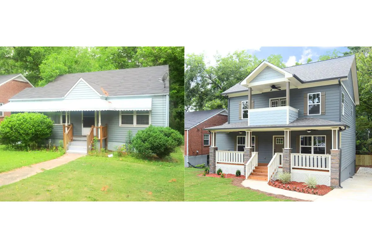 Second-story Addition before and after