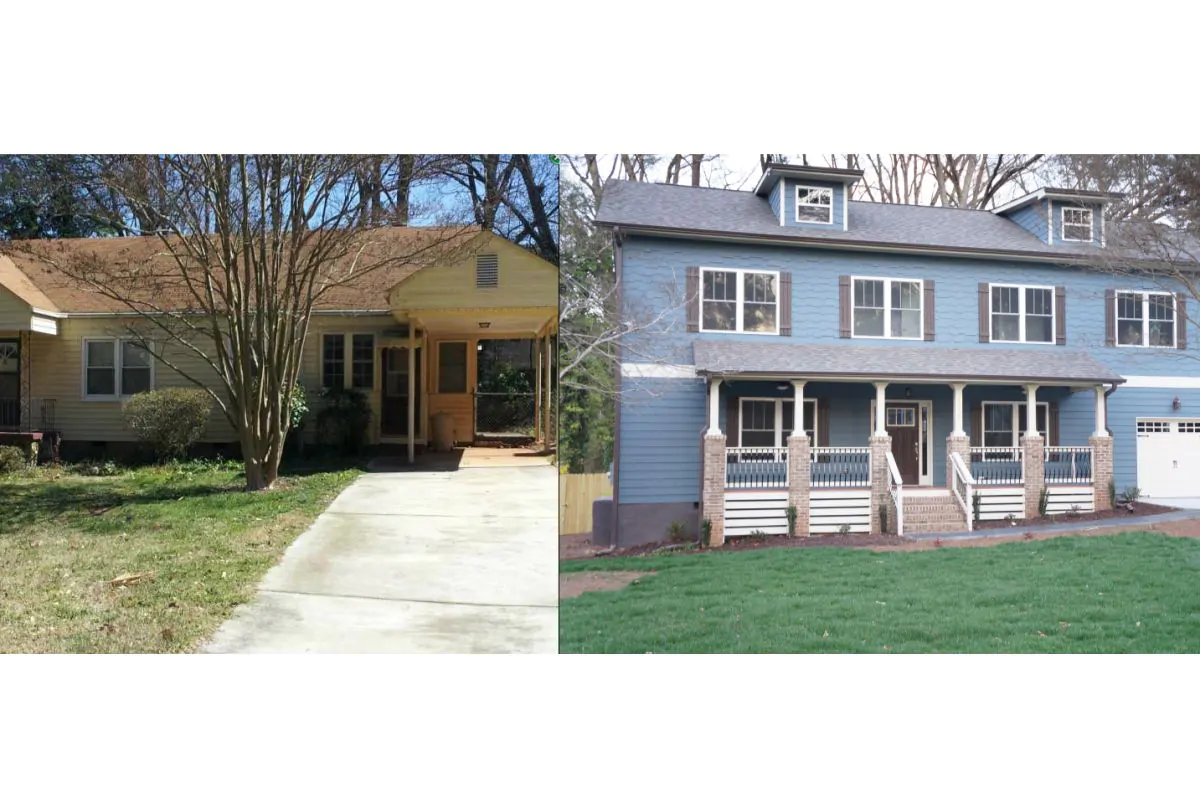 Second-story Addition services before and after