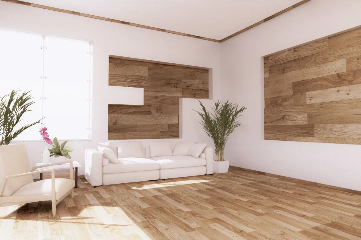 living room interior with wooden floor