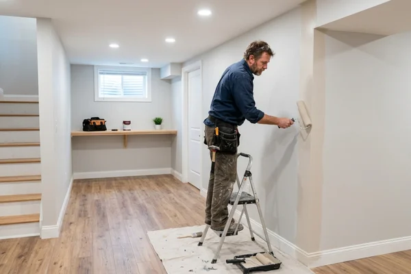 Stunning basement transformation remodeling by local Connecticut contractors.