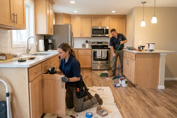 Kitchen renovation project for local homeowners.